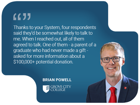 Grove City College - Brian Powell - Thanks to your system