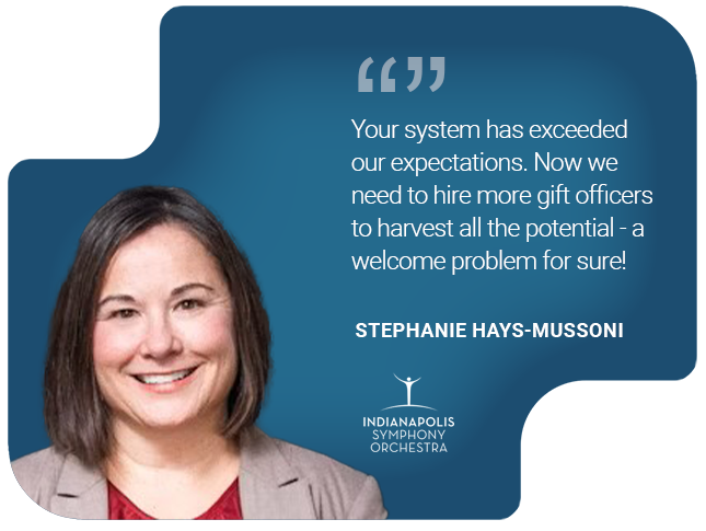 Indianapolis Symphony - Stepahanie Mussoni-Hays - need to hire more gift officers Indianapolis Symphony - Stepahanie Mussoni-Hays - need to hire more gift officers
