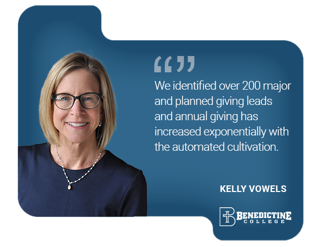 Benedictine College - Kelly Vowels - 200+ Major and Planned giving