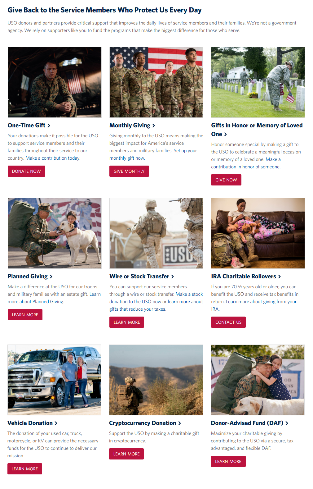 USO Ways to Give image